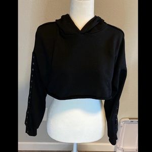 Black Cropped Hoodie